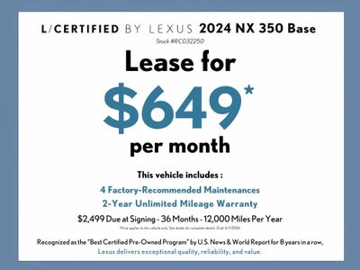 2024 Lexus NX 350 NX 350