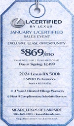 2024 Lexus RX F SPORT Performance