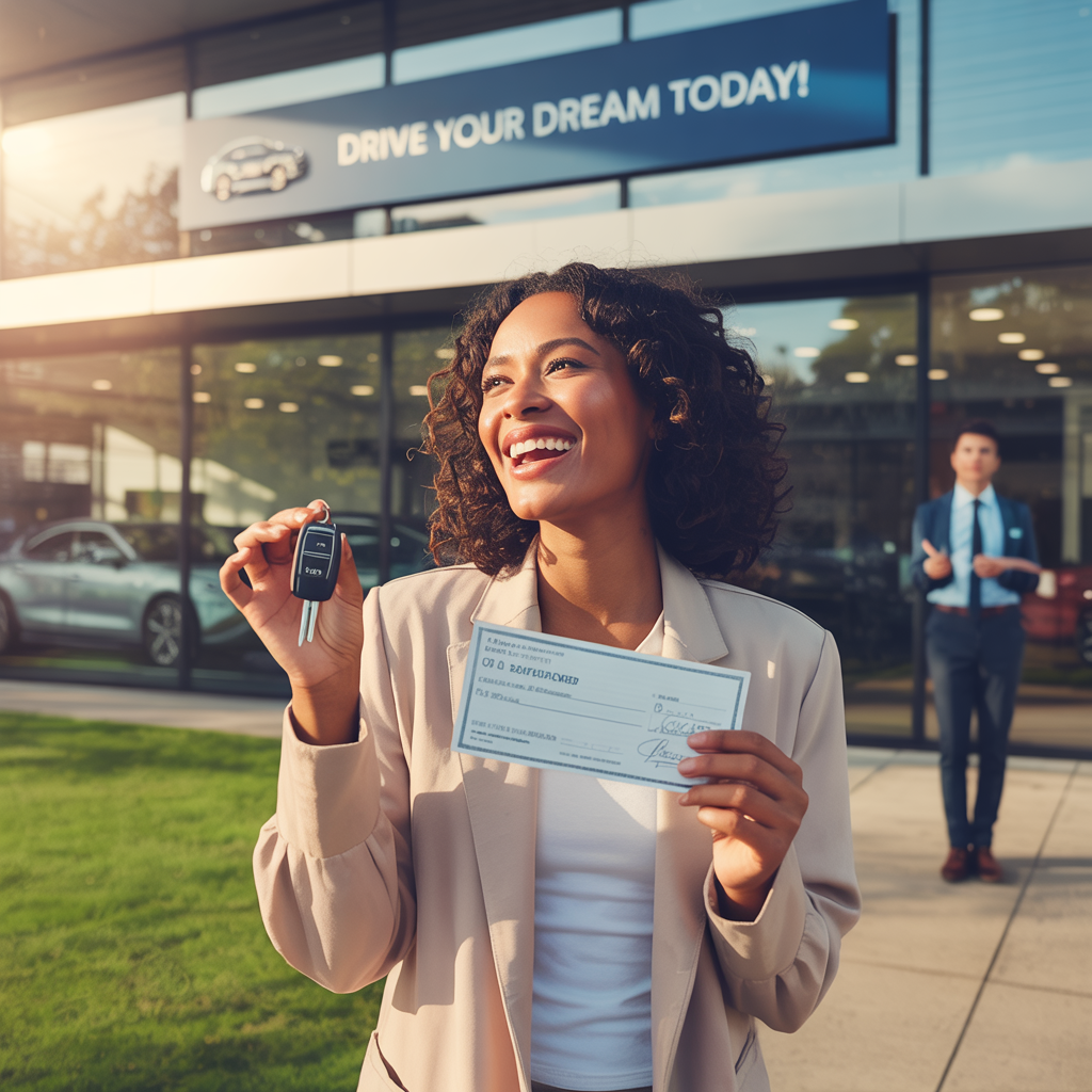 Customer receiving same-day payment for vehicle at MAP